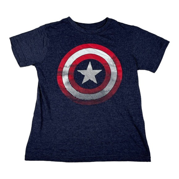 Kids - Marvel - Captain America - T-Shirt - Blue - Medium - Picture 1 of 3